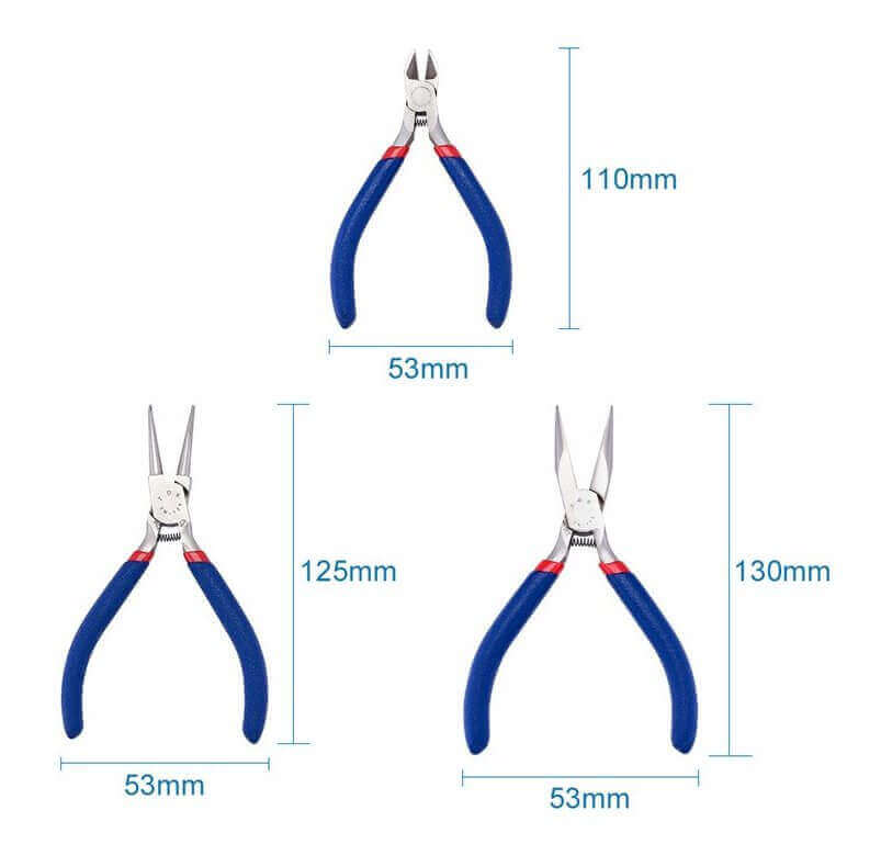 Basic Jewelry Tool-set - of 2 Pliers and 1 side cutter